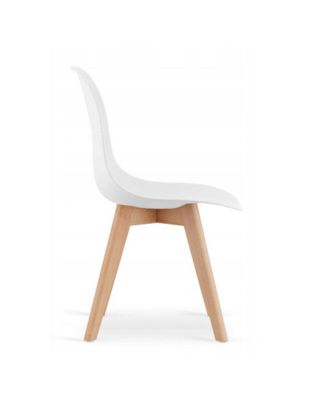 Scaun bucatarie/living, Artool, Kito, PP, lemn, alb, 46x54.5x80 cm