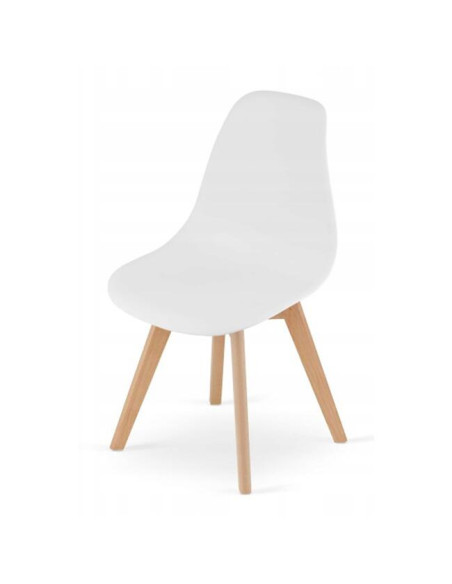 Scaun bucatarie/living, Artool, Kito, PP, lemn, alb, 46x54.5x80 cm