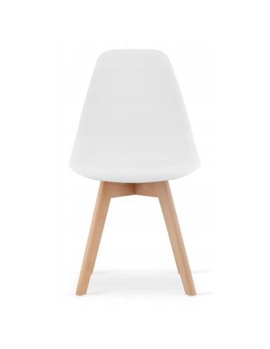 Scaun bucatarie/living, Artool, Kito, PP, lemn, alb, 46x54.5x80 cm