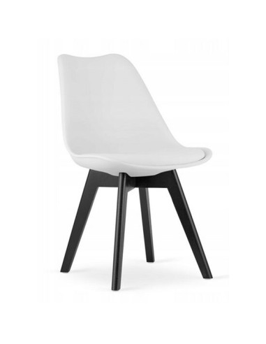 Scaun bucatarie/living, Artool, Mark, PP, alb si negru, 49x55.5x82.5 cm