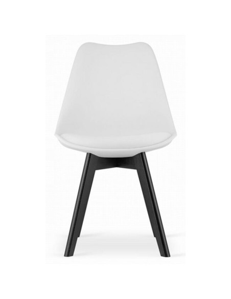 Scaun bucatarie/living, Artool, Mark, PP, alb si negru, 49x55.5x82.5 cm
