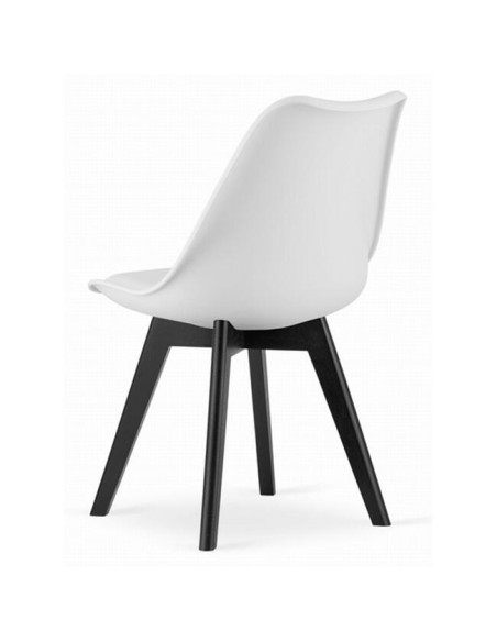 Scaun bucatarie/living, Artool, Mark, PP, alb si negru, 49x55.5x82.5 cm