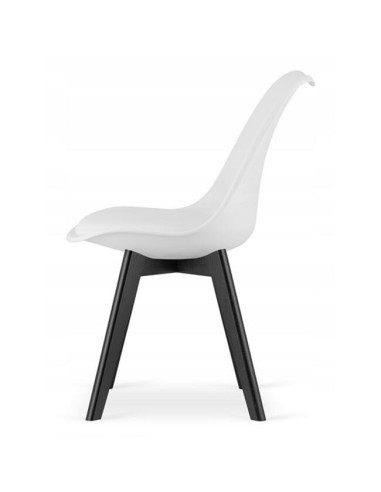 Scaun bucatarie/living, Artool, Mark, PP, alb si negru, 49x55.5x82.5 cm