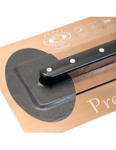 Gletiera inox, intarita, Olejnik, SuperFlex, maner piele naturala, 0.3 mm, 305x100 mm 2