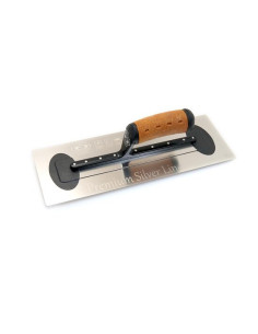 Gletiera inox, Olejnik, intarita, MediumFlex, maner pluta, laminata la rece, argintata, 0.4 mm, 356x120 mm