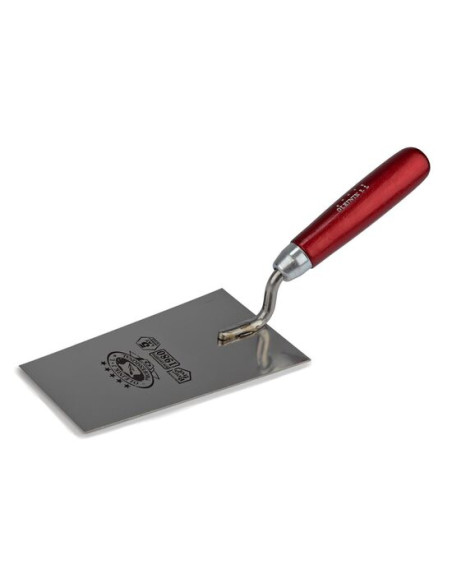 Mistrie inox, Olejnik, trapez, ingusta, 180 mm, sudura clasica, maner lemn, rosu