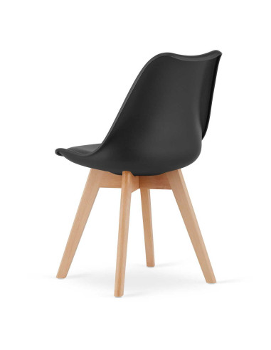 Set 4 scaune bucatarie/living, Artool, Mark, PP, lemn, negru, 49x43x82 cm