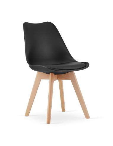Set 4 scaune bucatarie/living, Artool, Mark, PP, lemn, negru, 49x43x82 cm