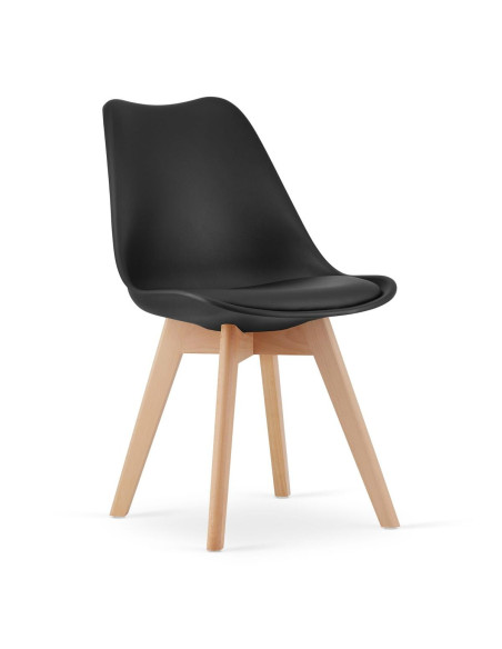 Set 4 scaune bucatarie/living, Artool, Mark, PP, lemn, negru, 49x43x82 cm