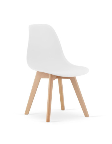 Set 4 scaune bucatarie/living, Artool, Kito, PP, lemn, alb, 46x54.5x80 cm