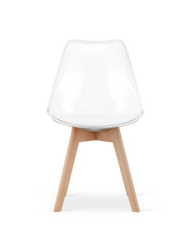 Set 4 scaune bucatarie/living, Artool, Mark, PP, lemn, transparent, 49x42x82.5 cm
