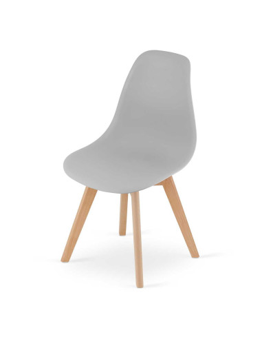 Set 4 scaune bucatarie/living, Artool, Kito, PP, lemn, gri, 46x54.5x80 cm