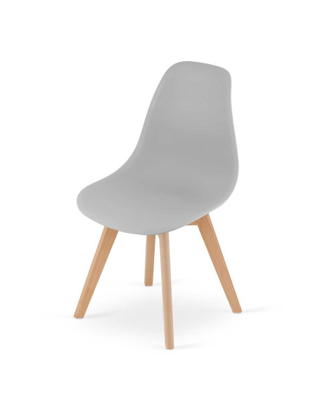 Set 4 scaune bucatarie/living, Artool, Kito, PP, lemn, gri, 46x54.5x80 cm