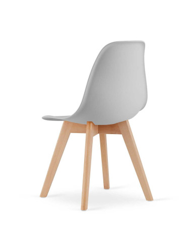 Set 4 scaune bucatarie/living, Artool, Kito, PP, lemn, gri, 46x54.5x80 cm