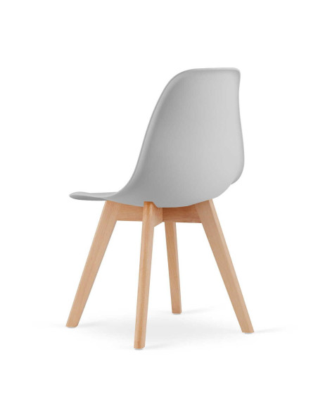 Set 4 scaune bucatarie/living, Artool, Kito, PP, lemn, gri, 46x54.5x80 cm