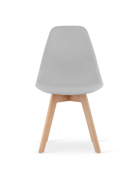 Set 4 scaune bucatarie/living, Artool, Kito, PP, lemn, gri, 46x54.5x80 cm