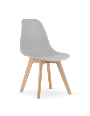 Set 4 scaune bucatarie/living, Artool, Kito, PP, lemn, gri, 46x54.5x80 cm