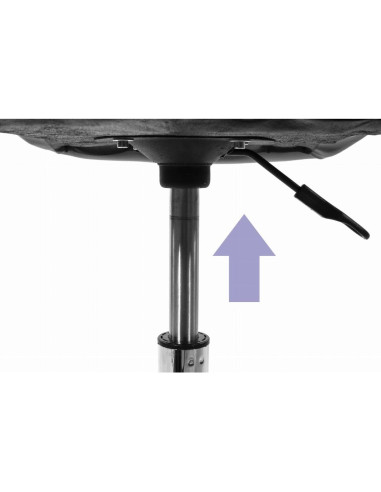 Scaun de birou, Artool, Avola, rotativ, piele ecologica, gri, 47.5x55.5x84.5 cm