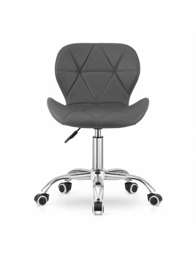 Scaun de birou, Artool, Avola, rotativ, piele ecologica, gri, 47.5x55.5x84.5 cm