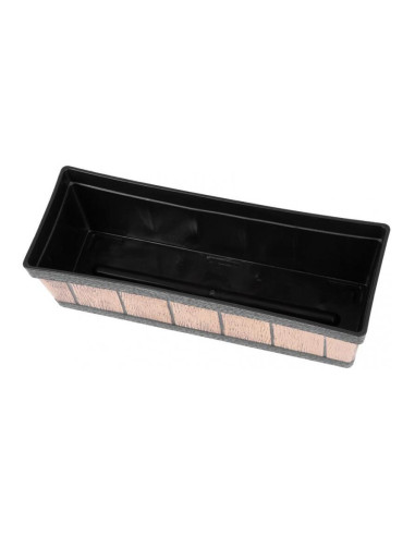 Ghiveci pentru flori, Strend Pro, model efect lemn, 47x15x17 cm
