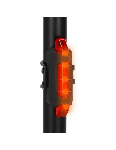 Set stop si far pentru bicicleta, Springos, LED, 6/4 moduri iluminare, aluminiu si plastic, incarcare USB, 6.5x3.5x2.5 cm