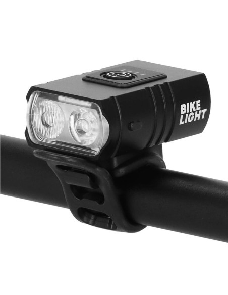 Set stop si far pentru bicicleta, Springos, LED, 6/4 moduri iluminare, aluminiu si plastic, incarcare USB, 6.5x3.5x2.5 cm