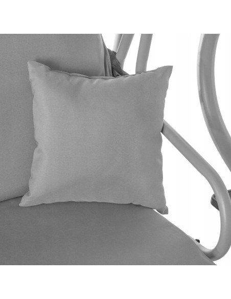 Balansoar gradina, Springos, Venezia, 3 locuri, gri, 190x125x163 cm, functie pat, max 280 kg