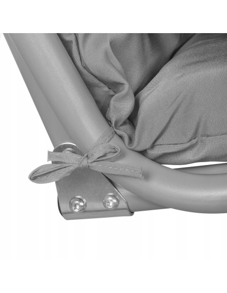 Balansoar gradina, Springos, Venezia, 3 locuri, gri, 190x125x163 cm, functie pat, max 280 kg