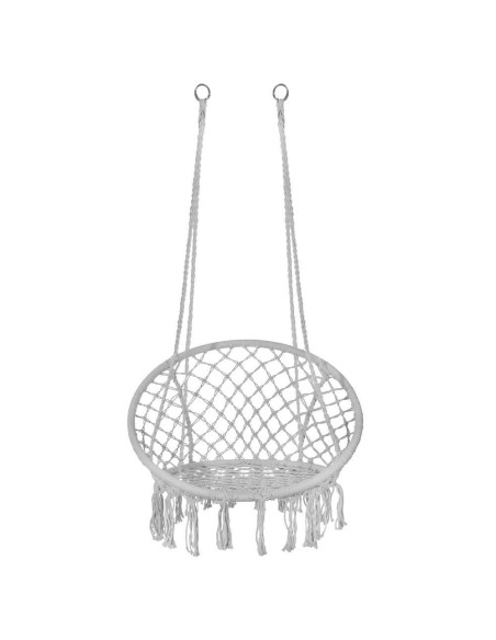 Hamac brazilian, tip scaun, Springos, gri, max 150kg, 79x80x120 cm