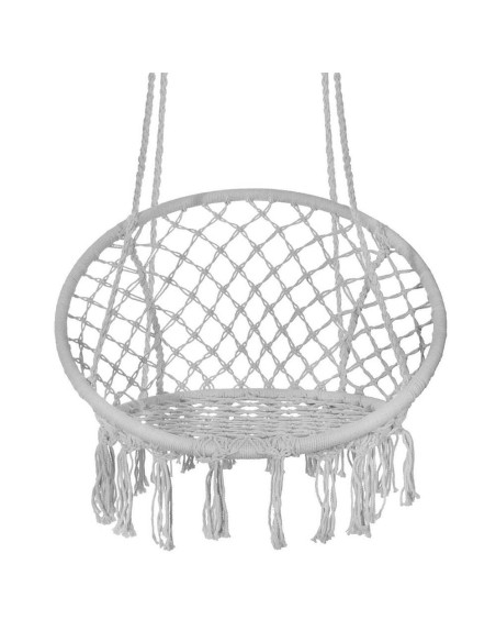Hamac brazilian, tip scaun, Springos, gri, max 150kg, 79x80x120 cm