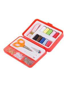 Trusa de croitorie, Verk Group, ace cusut, papiote diverse culori, foarfeca si accesorii, 91 piese