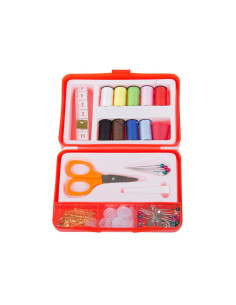 Trusa de croitorie, Verk Group, ace cusut, papiote diverse culori, foarfeca si accesorii, 91 piese 2