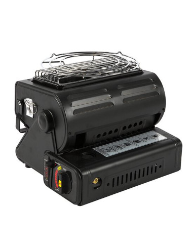 Aragaz camping, portabil, Micul Fermier, 2 in 1, incalzitor, 1.3 kW, un arzator, aprindere piezo-electrica, 29x24x27 cm