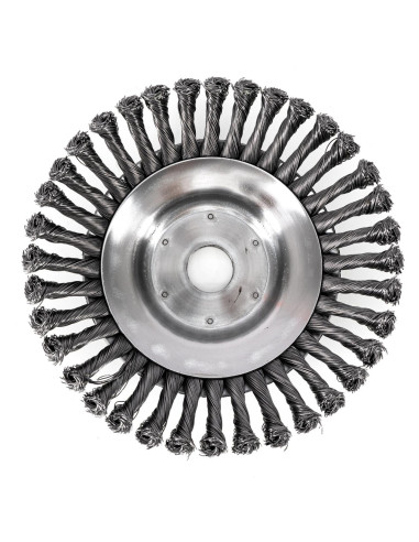 Perie sarma, tip cupa, cu toroane, pentru motocoasa/trimmer, Micul Fermier, 200 mm