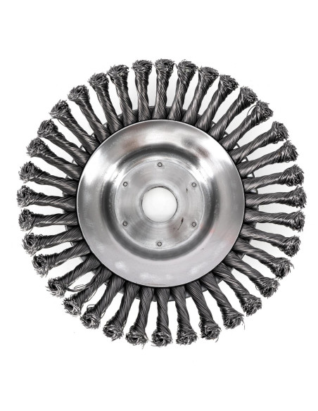 Perie sarma, tip cupa, cu toroane, pentru motocoasa/trimmer, Micul Fermier, 200 mm