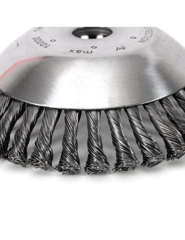 Perie sarma, tip cupa, cu toroane, pentru motocoasa/trimmer, Micul Fermier, 200 mm