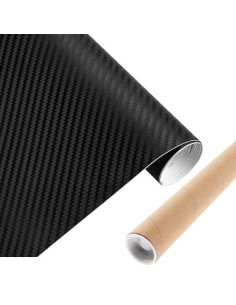 Folie Colantare pentru Auto sau Moto, Model Fibra Cardon 3D, Impermeabila, Rezistenta UV, Latime 1.27 m, Lungime 3 m, Negru