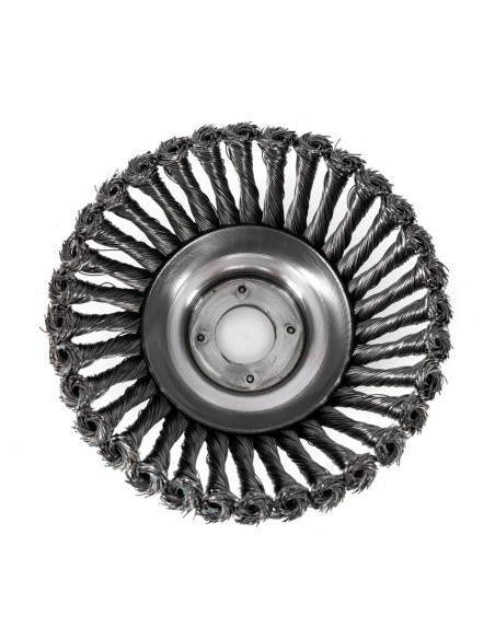 Perie sarma, tip cupa, cu toroane, pentru motocoasa/trimmer, Micul Fermier, 150 mm