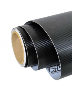 Folie Colantare pentru Auto sau Moto, Model Fibra Cardon 3D, Impermeabila, Rezistenta UV, Latime 1.27 m, Lungime 3 m, Negru 2