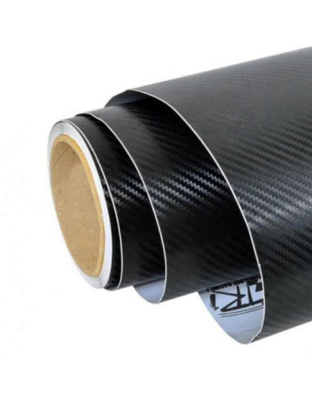 Folie Colantare pentru Auto sau Moto, Model Fibra Cardon 3D, Impermeabila, Rezistenta UV, Latime 1.27 m, Lungime 3 m, Negru