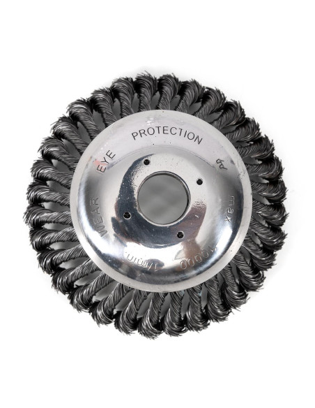 Perie sarma, tip cupa, cu toroane, pentru motocoasa/trimmer, Micul Fermier, 150 mm