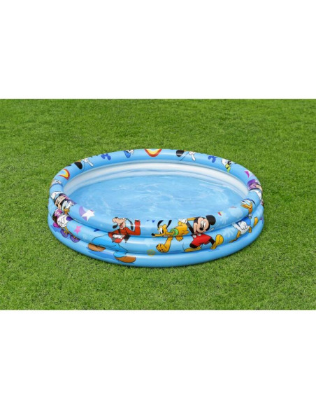 Piscina gonflabila pentru copii, rotunda, model Mickey Mouse, 122x25 cm