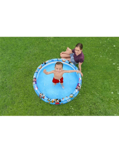 Piscina gonflabila pentru copii, rotunda, model Mickey Mouse, 122x25 cm