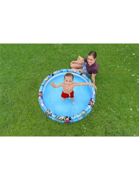 Piscina gonflabila pentru copii, rotunda, model Mickey Mouse, 122x25 cm