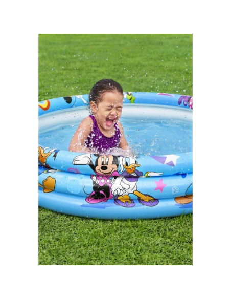 Piscina gonflabila pentru copii, rotunda, model Mickey Mouse, 122x25 cm