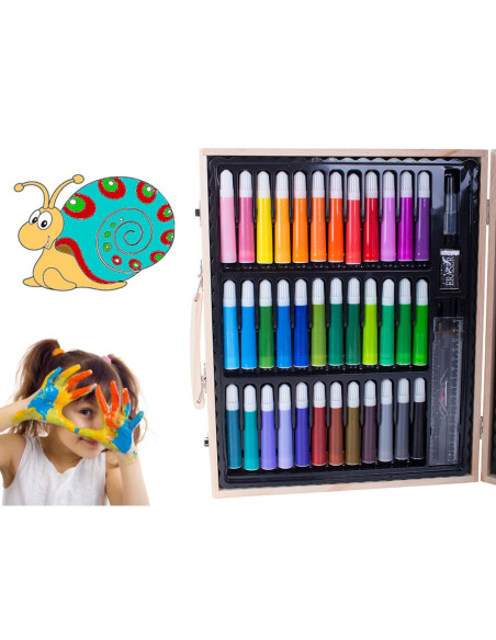 Set pictura si desen pentru copii, Verk Group, trusa plastic, 150 piese