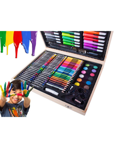 Set pictura si desen pentru copii, Verk Group, trusa plastic, 150 piese