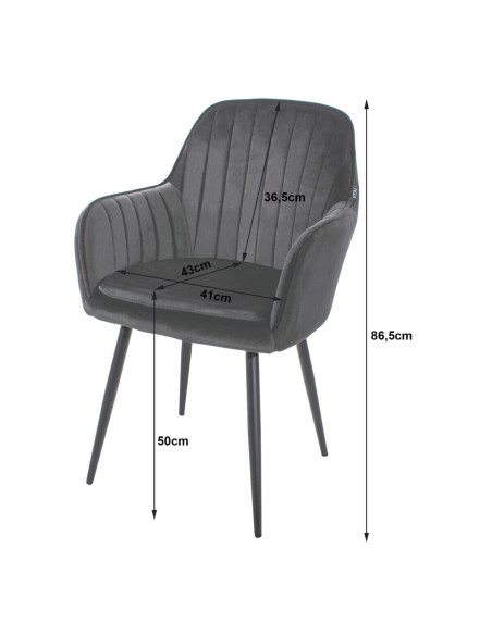 Scaun stil fotoliu bucatarie/living, Artool, Lugo, catifea, metal, verde si negru, 57.5x56.5x86.5 cm