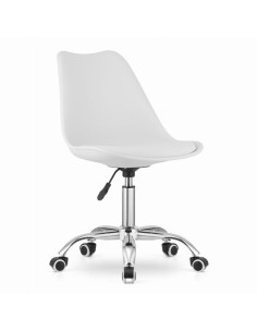 Scaun de birou, Artool, Alba, rotativ, PP, alb, 48x43x91.5 cm