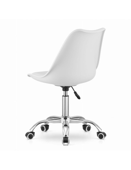 Scaun de birou, Artool, Alba, rotativ, PP, alb, 48x43x91.5 cm